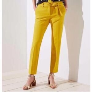 EUC Loft Marisa Belted tie-waist dress pants trousers sz: 8
